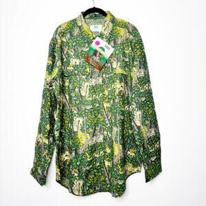 Vintage Bushlan Camo Button Down Shirt 2XL NWT Made in USA Hunting Long Sleeve